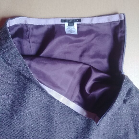 Teenflo made in Canada purple wool tweed skirt size 10 runs small - Picture 9 of 11
